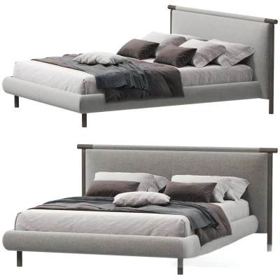 现代布艺双人床-108